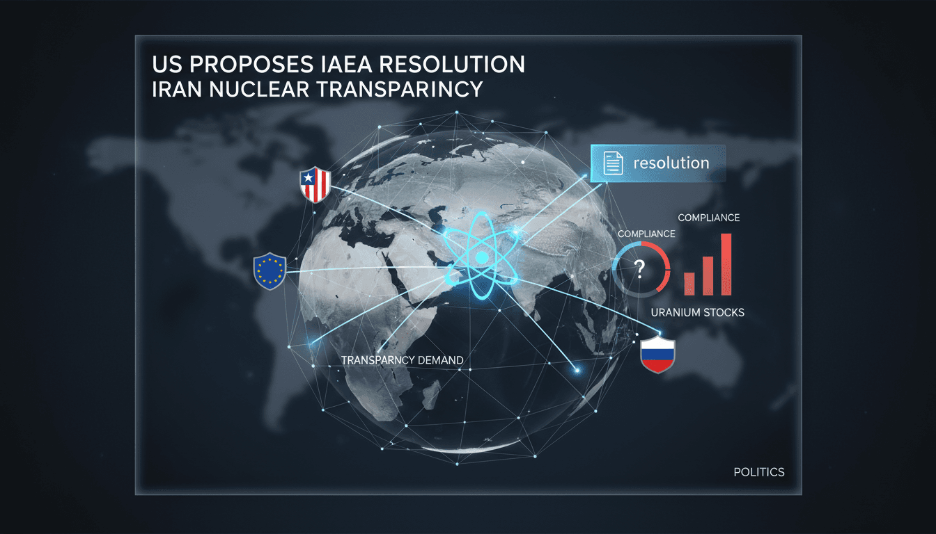 US Proposes IAEA Resolution Demanding Iran Nuclear Transparency
