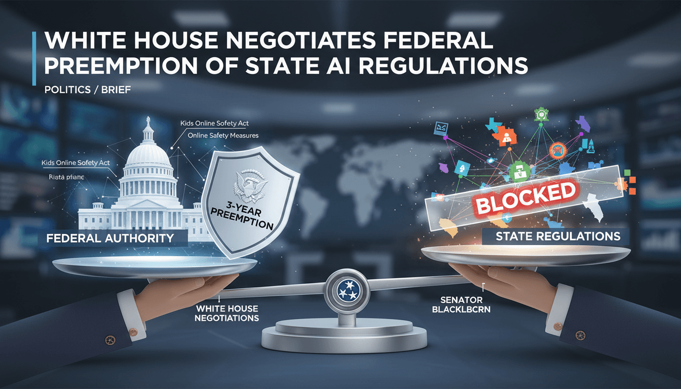 Illustration of federal and state AI regulation dynamics