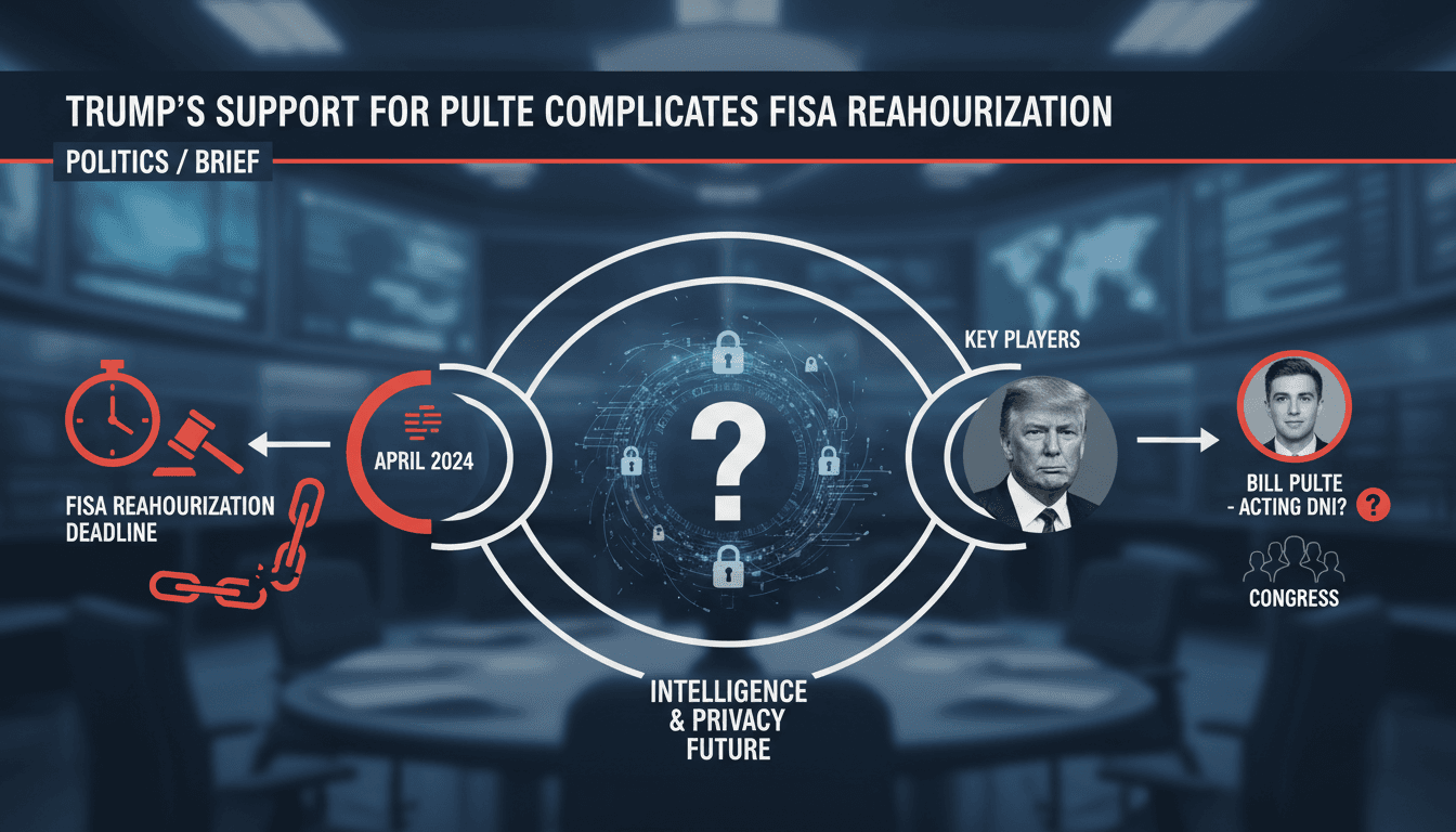 President Trump endorses Bill Pulte amid FISA reauthorization debates.
