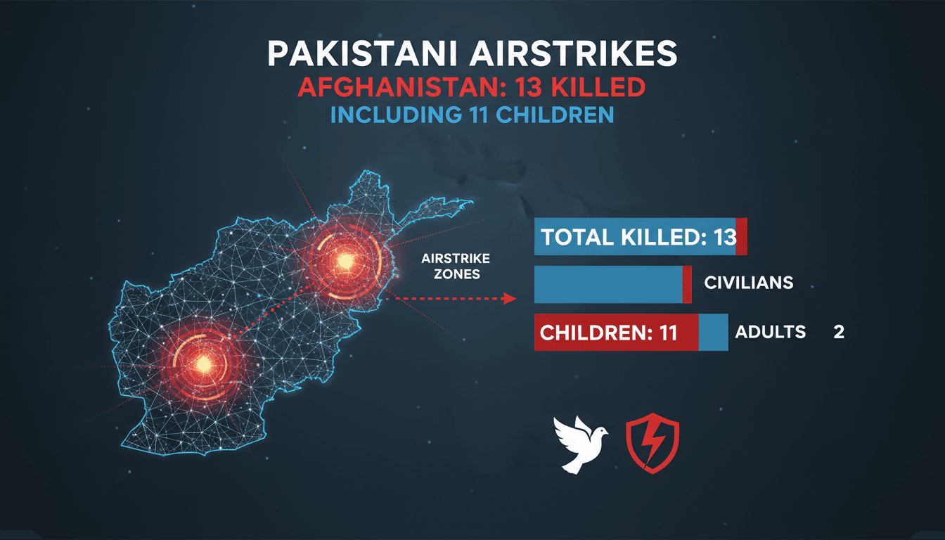 Pakistani airstrikes in Afghanistan kill 13 civilians including 11 children