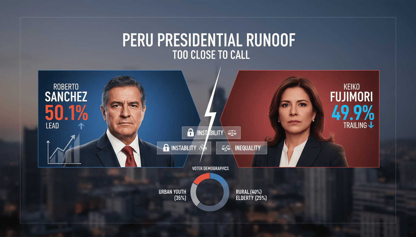 Roberto Sanchez leads in Peru's presidential runoff amid political instability