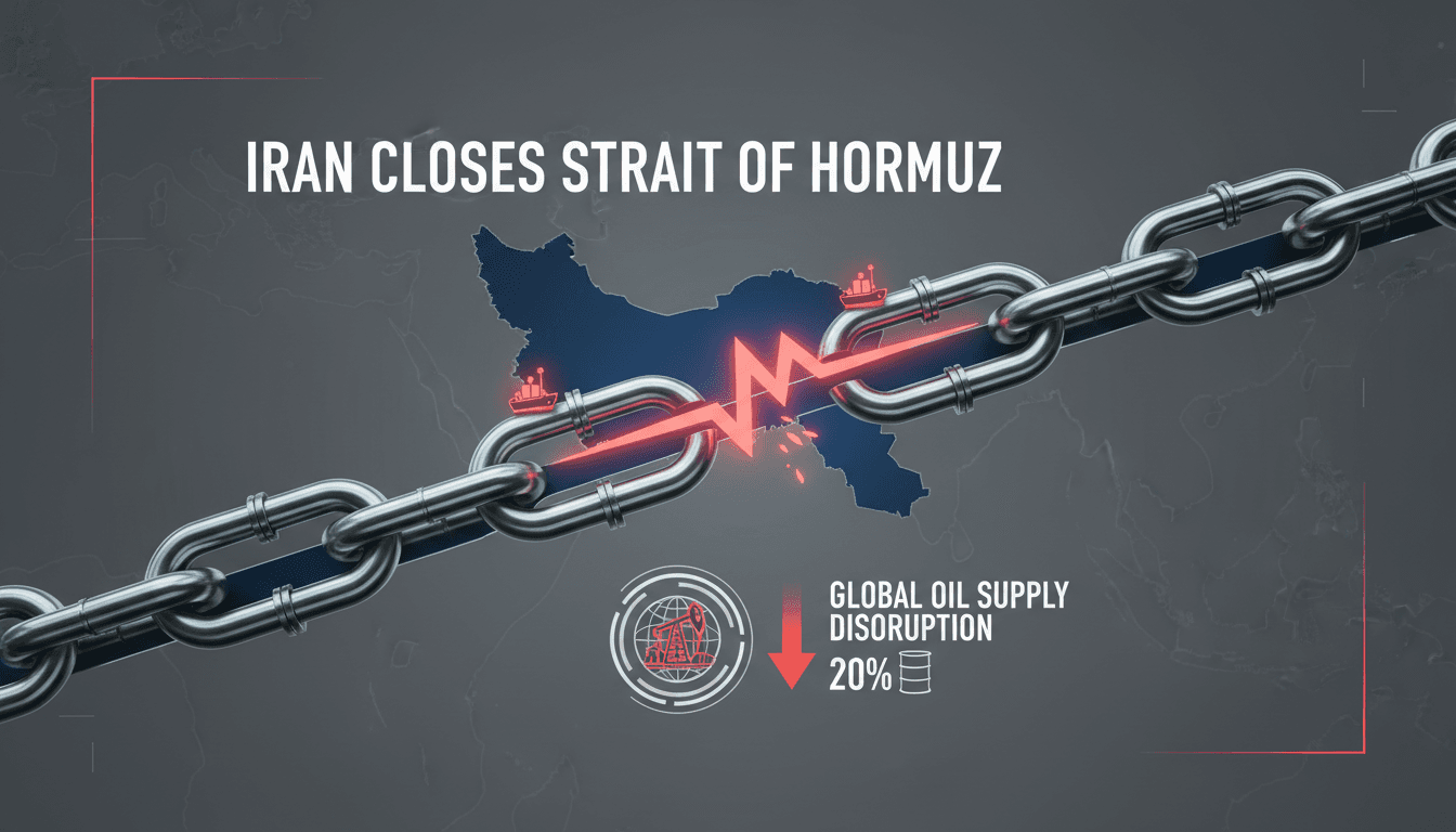 Map highlighting the Strait of Hormuz and its significance to global oil trade.