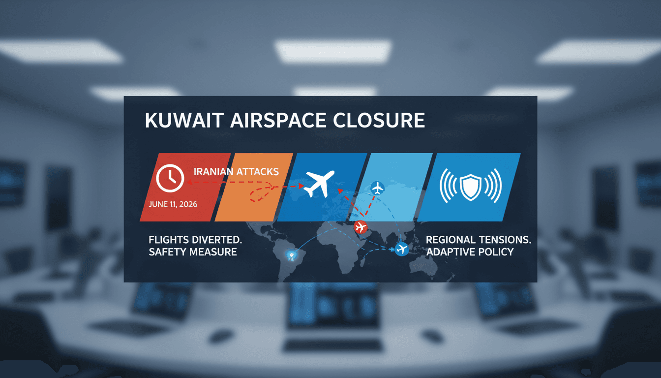 Kuwait airspace closure due to Iranian attacks impacting flights