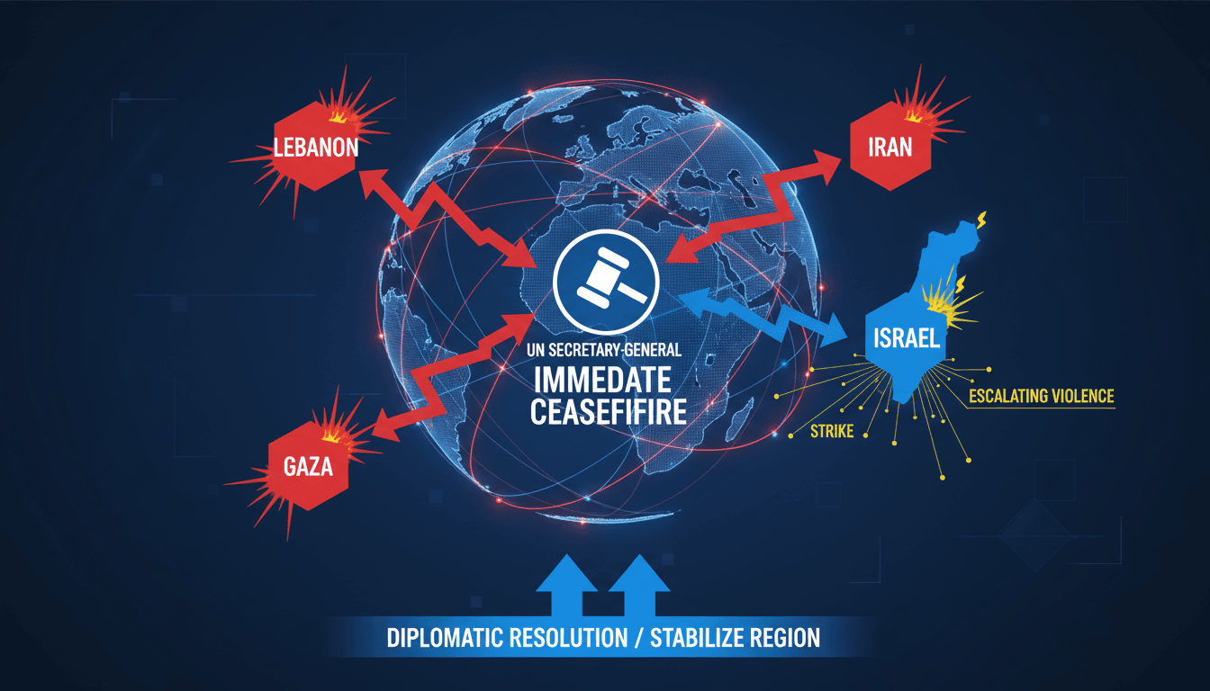 UN Secretary-General calls for immediate ceasefire amid escalating Middle East violence