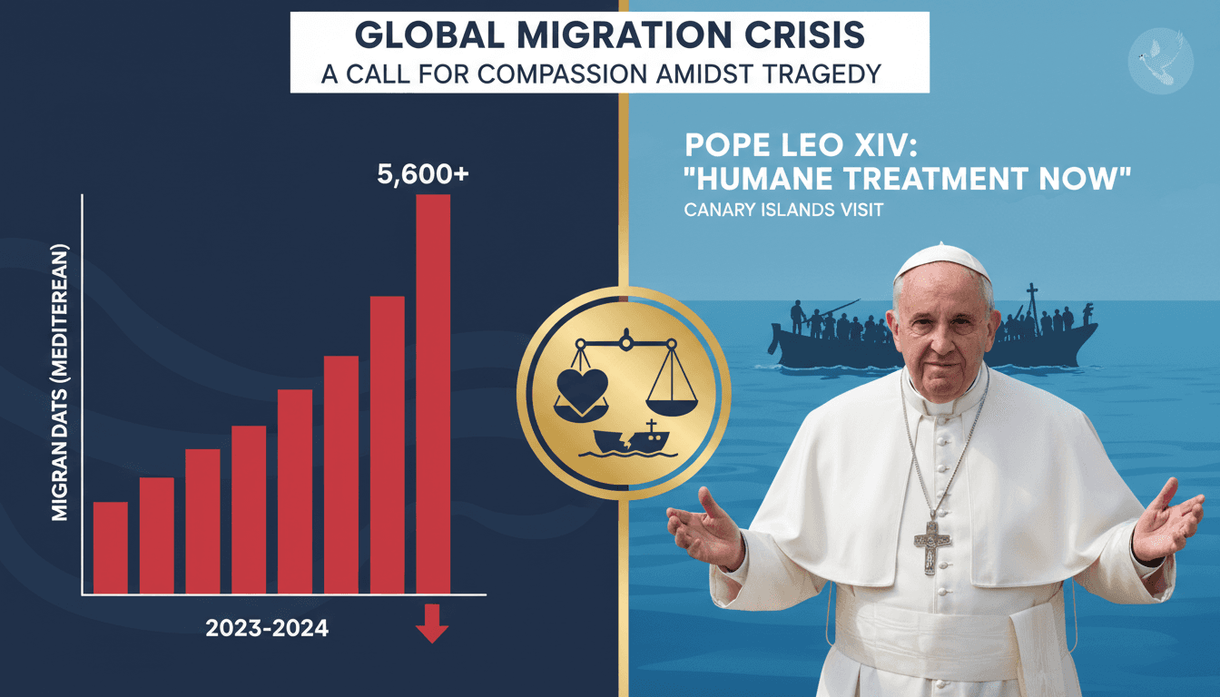 Pope Leo XIV addresses migrant crisis during visit to Canary Islands