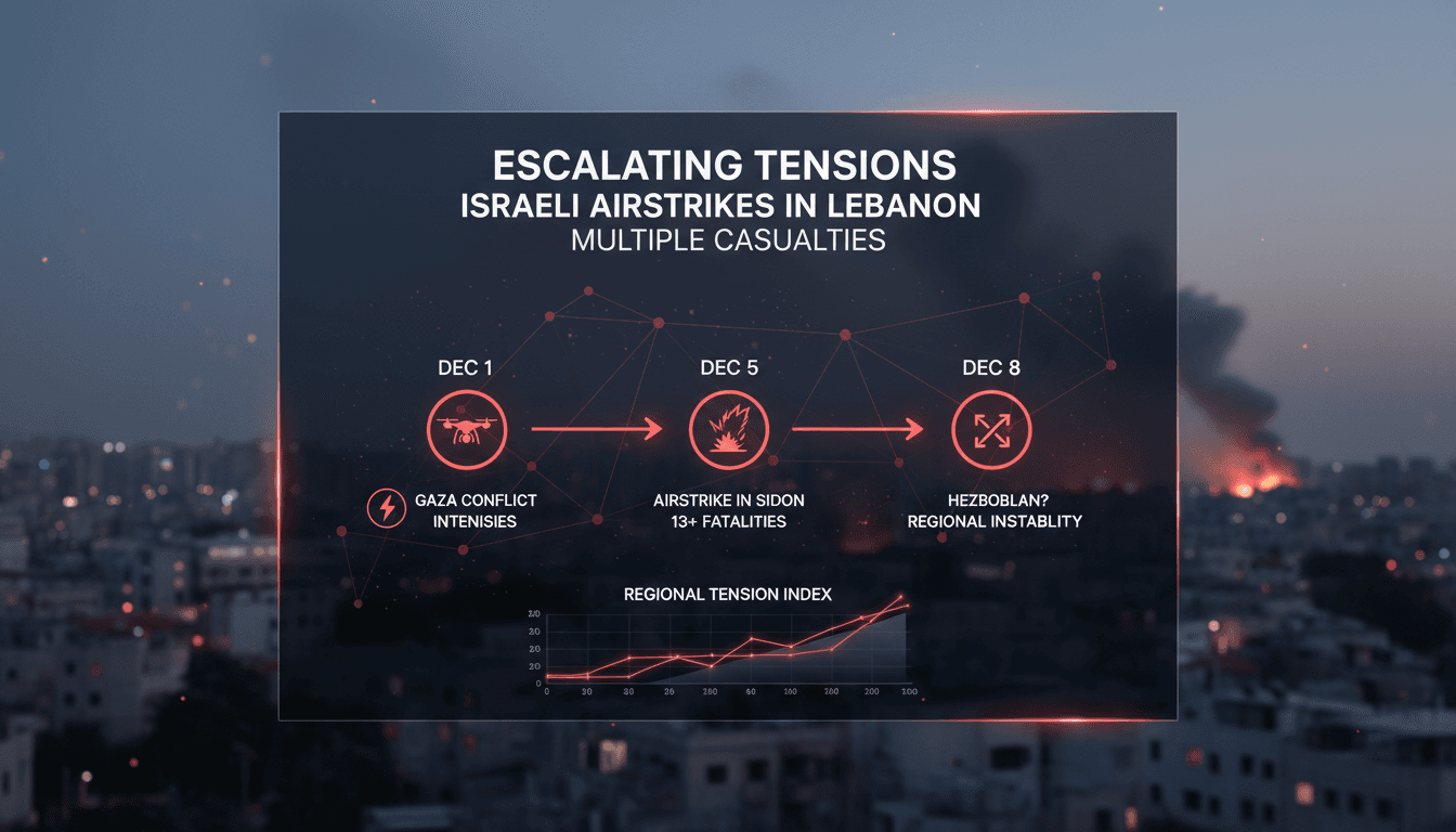 Israeli airstrikes in Lebanon escalate regional tensions with multiple casualties
