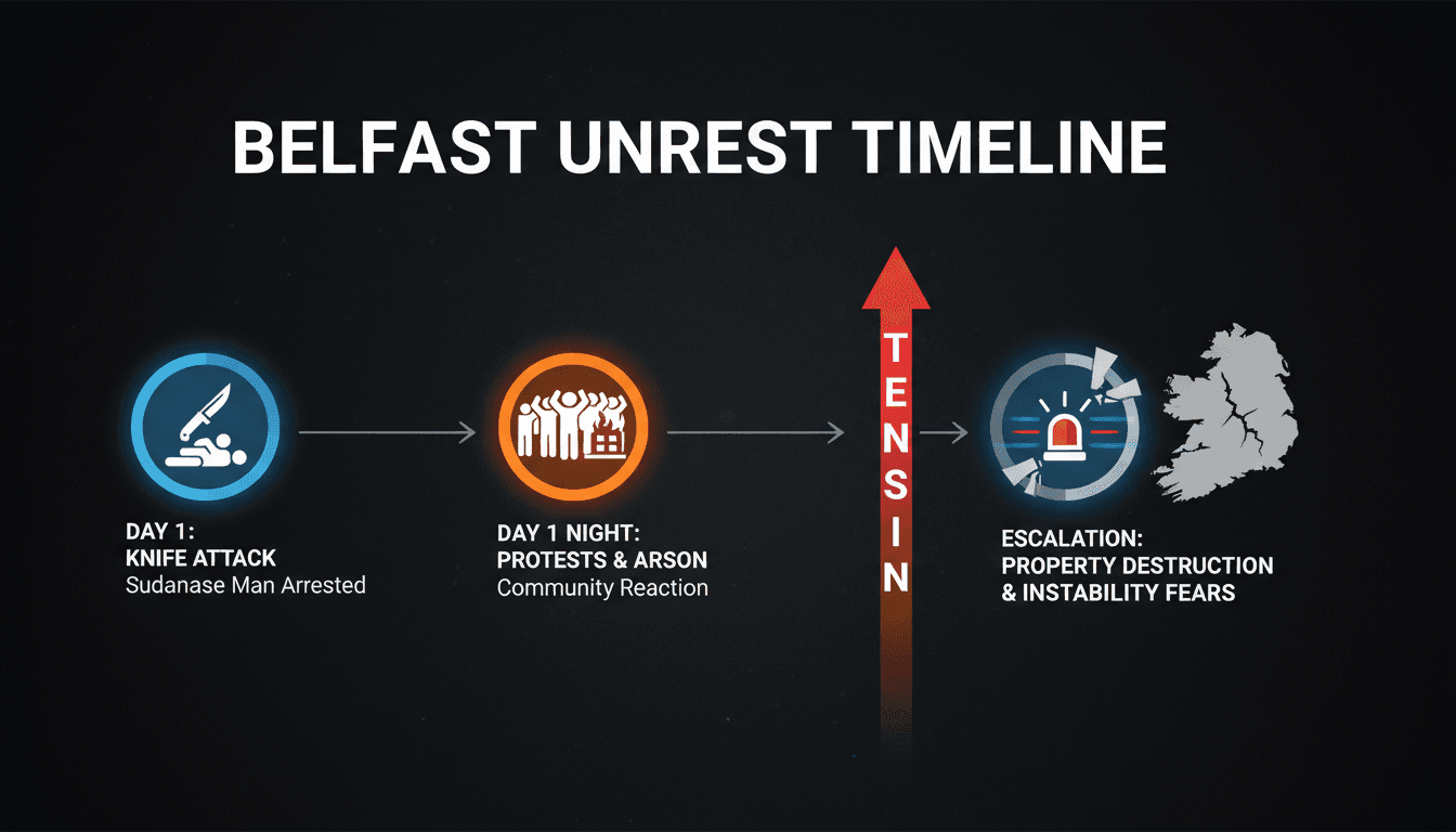 Belfast unrest escalates following knife attack and subsequent protests