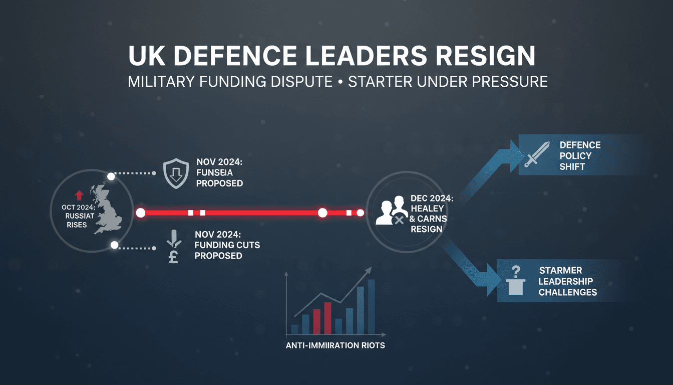 John Healey and Al Carns resign from UK government over military funding disputes.