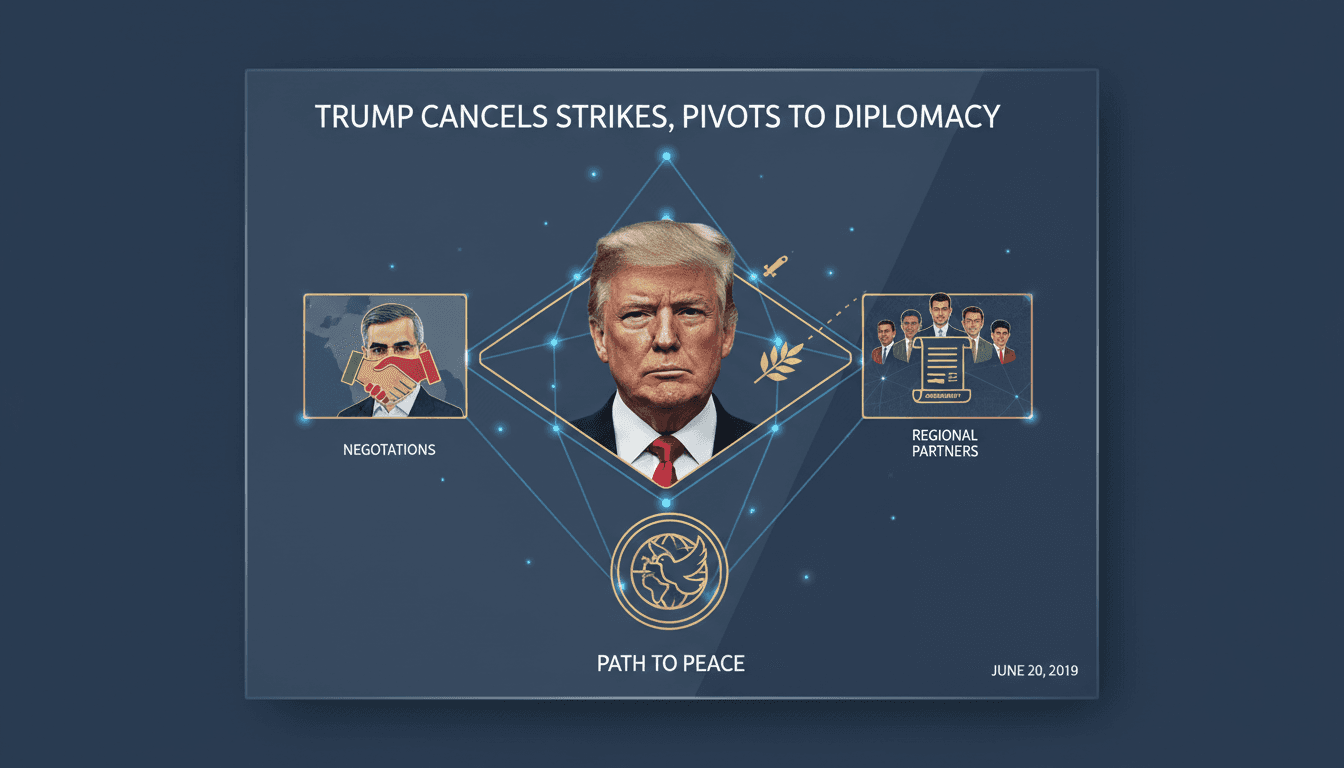 President Trump announces cancellation of airstrikes against Iran.