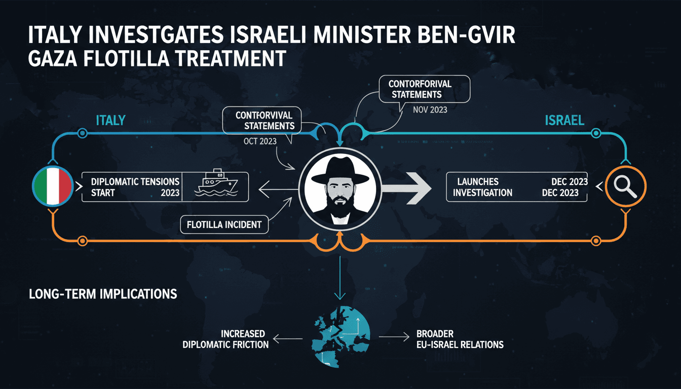 Italy investigates Israeli Minister Ben-Gvir over Gaza flotilla treatment