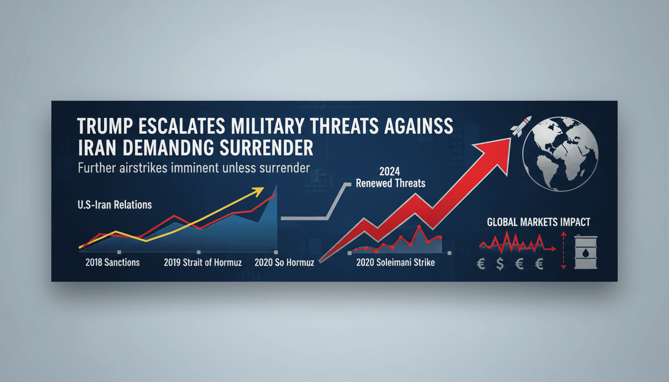 Trump escalates military threats against Iran demanding surrender
