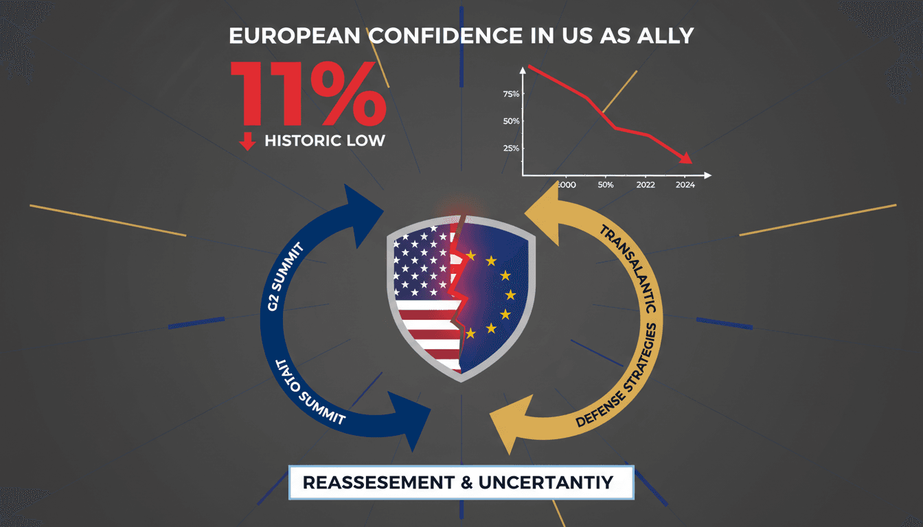 European Confidence in US as Ally Hits Historic Low Ahead of G7 and NATO Summits