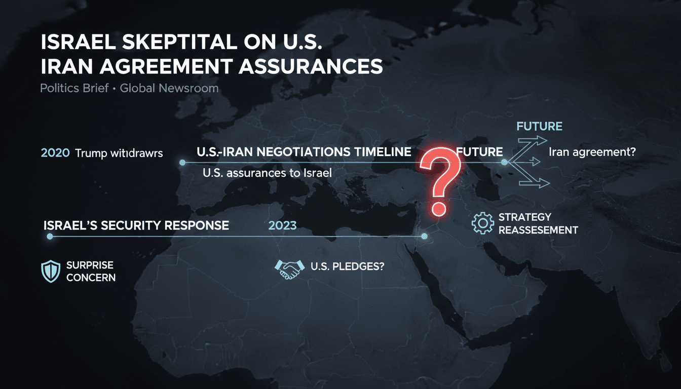 Israel expresses skepticism over U.S. assurances regarding Iran agreement