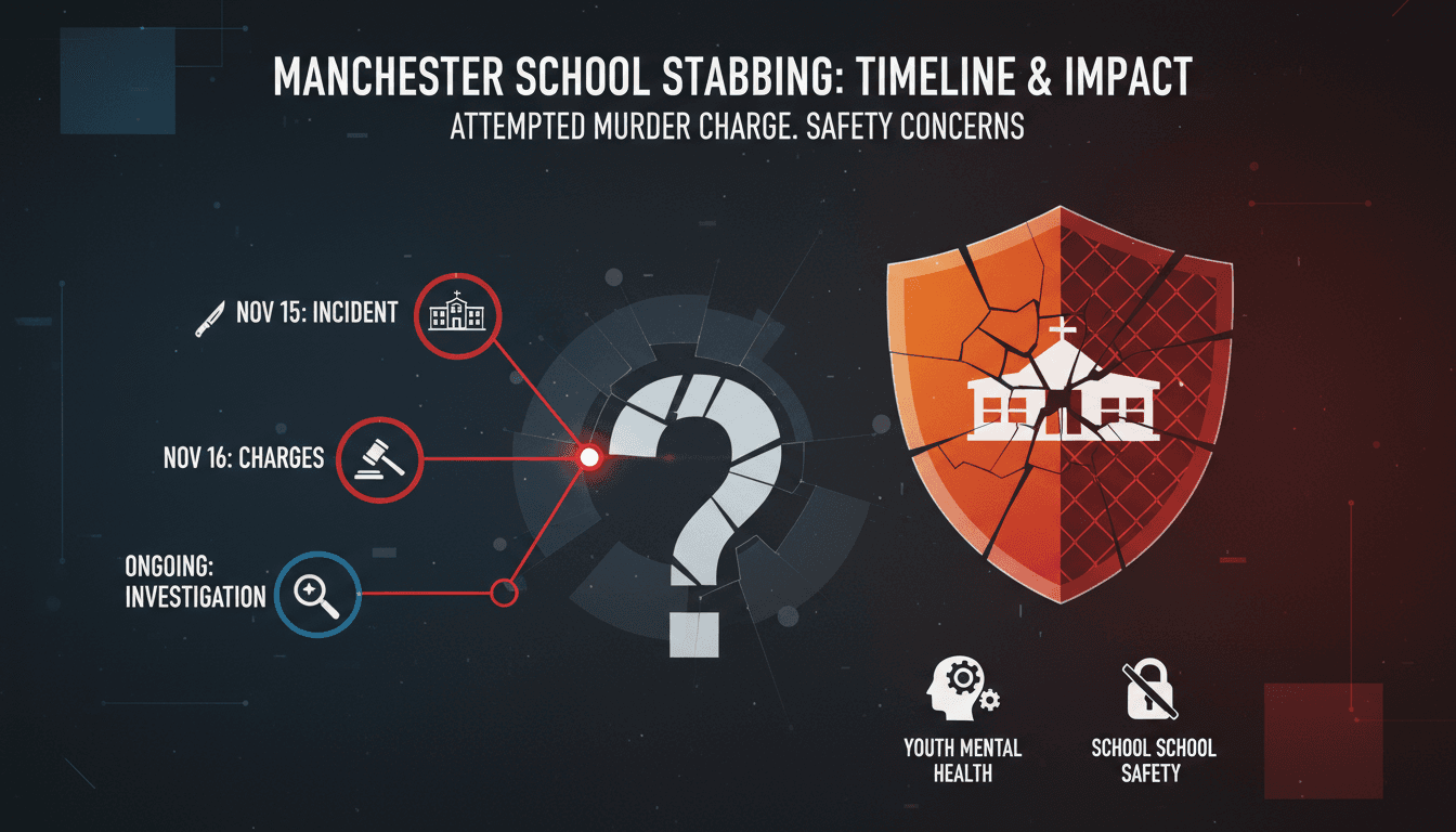 14-year-old girl charged with attempted murder after school stabbing in Manchester