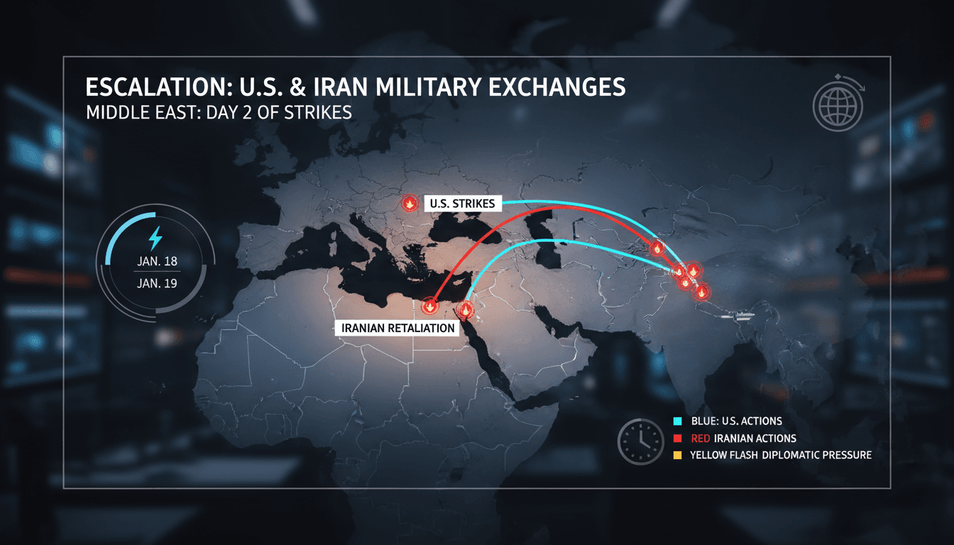 U.S. and Iran escalate military strikes amid rising tensions in the Middle East