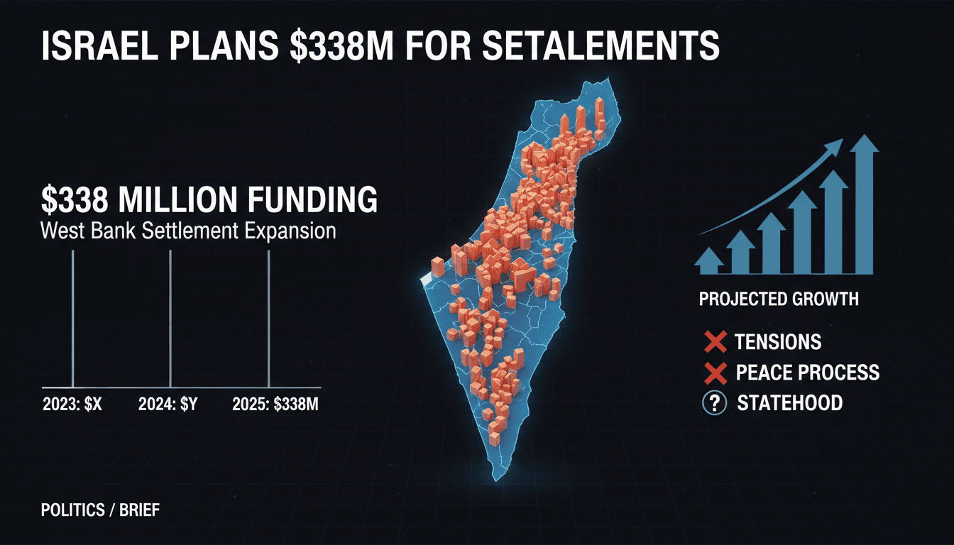 Israel plans $338 million funding for West Bank settlement expansion