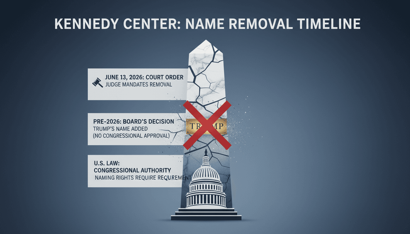 Trump's Name Removed from Kennedy Center Following Court Ruling