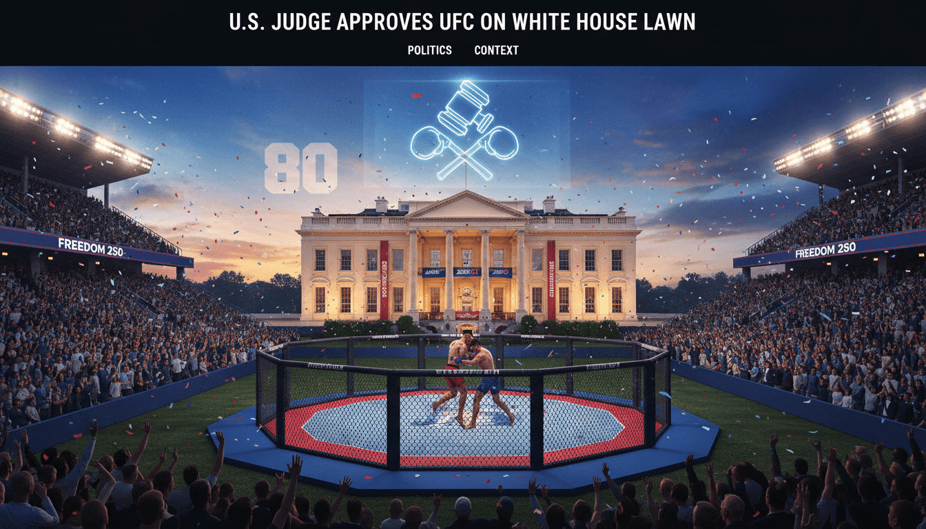 U.S. Judge Approves UFC Event on White House South Lawn Amid Legal Dispute