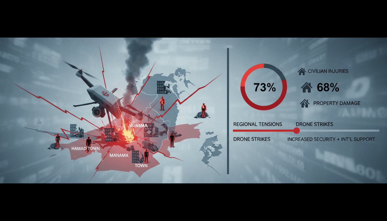 Iranian drone strikes cause civilian injuries and property damage in Bahrain