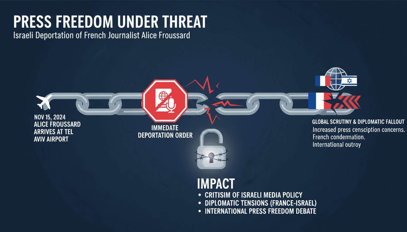 Israeli authorities deport French journalist Alice Froussard amid press freedom concerns