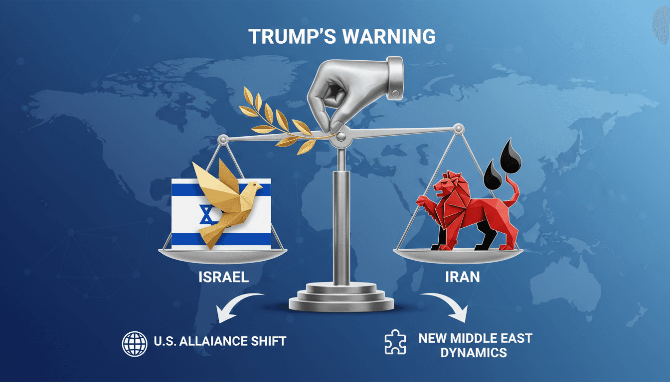 President Trump issues a warning regarding Middle East peace negotiations.