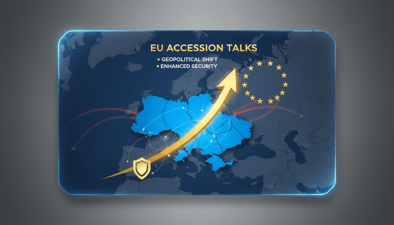 EU flag with Ukraine and Moldova flags symbolizing accession talks