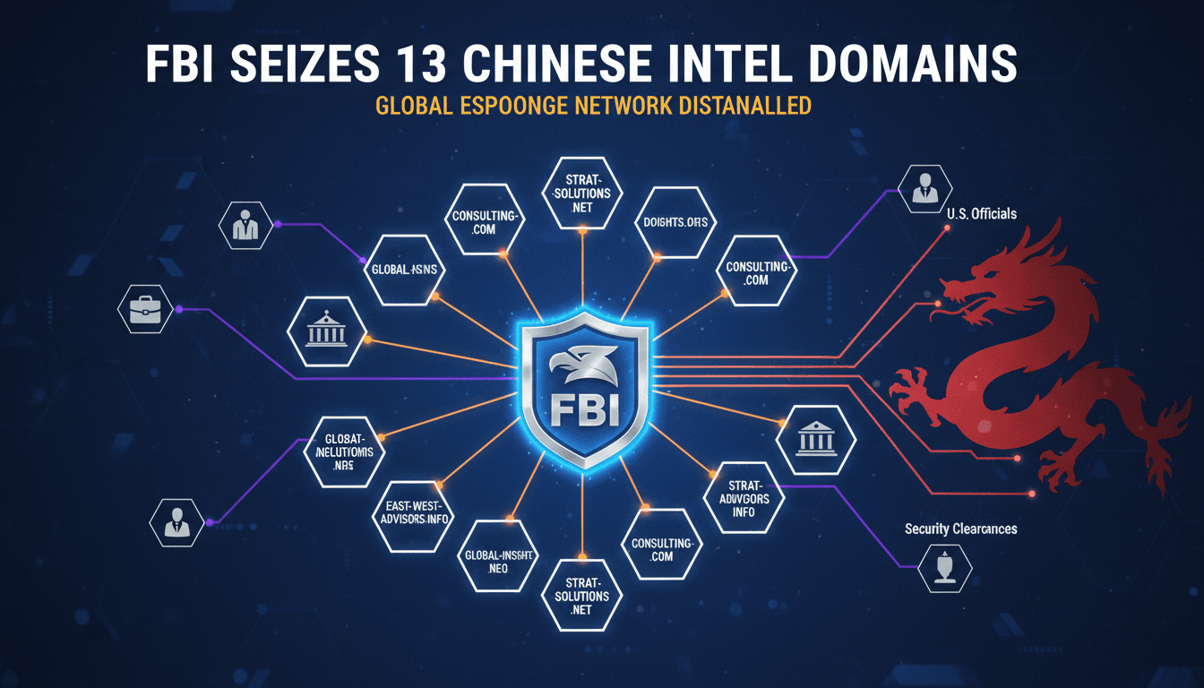 FBI Seizes 13 Domains Linked to Chinese Intelligence Recruitment of U.S. Officials