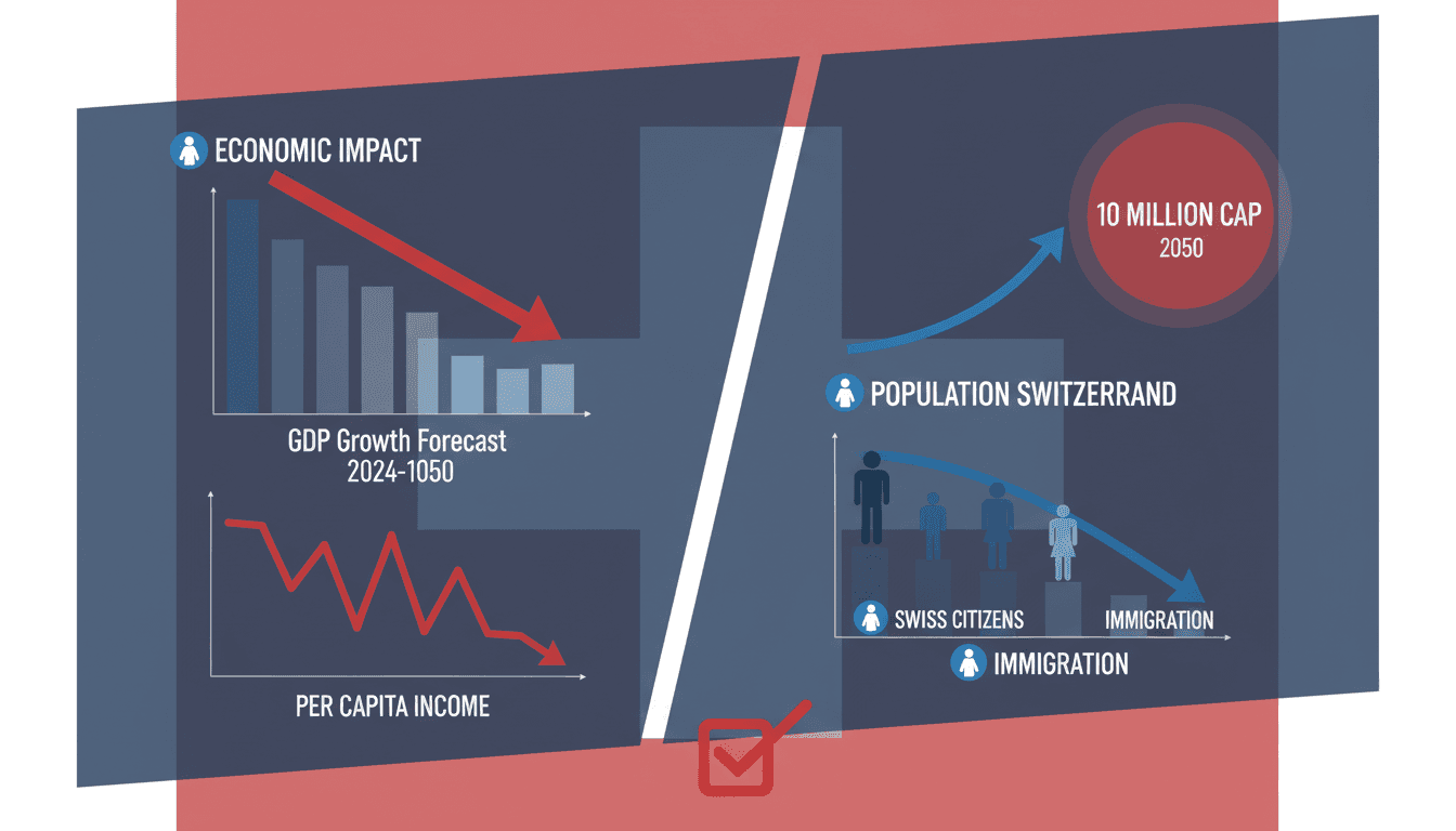 Swiss voters participating in a referendum on population cap proposal