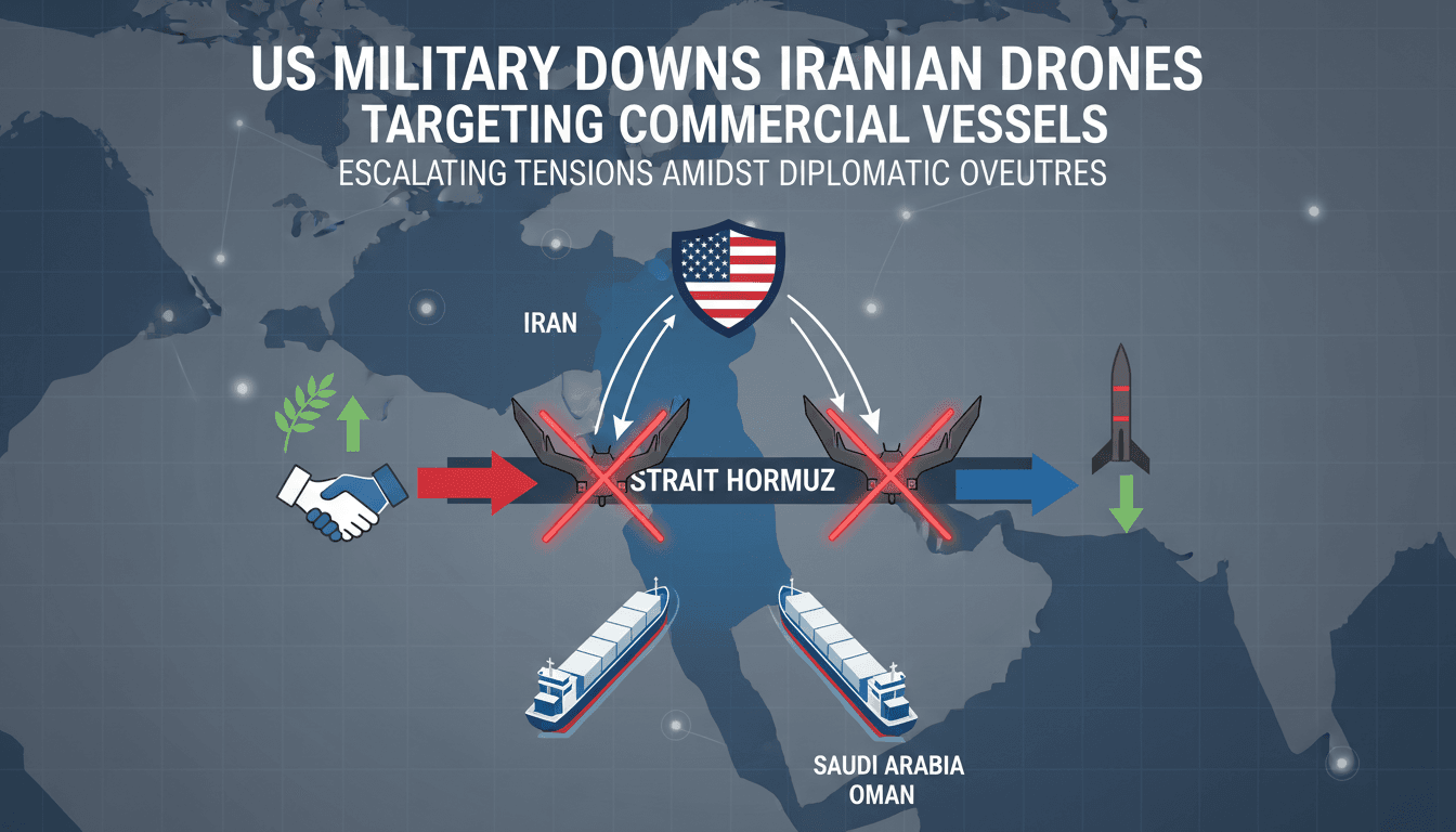 US military drone interception in the Strait of Hormuz