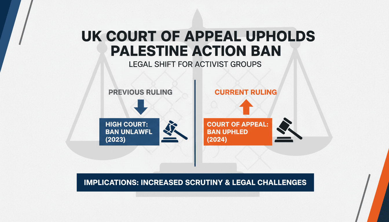 Court of Appeal ruling on Palestine Action as a terrorist organization