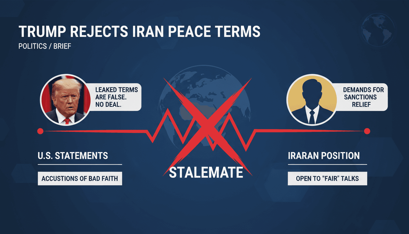 President Trump speaking about Iran peace negotiations