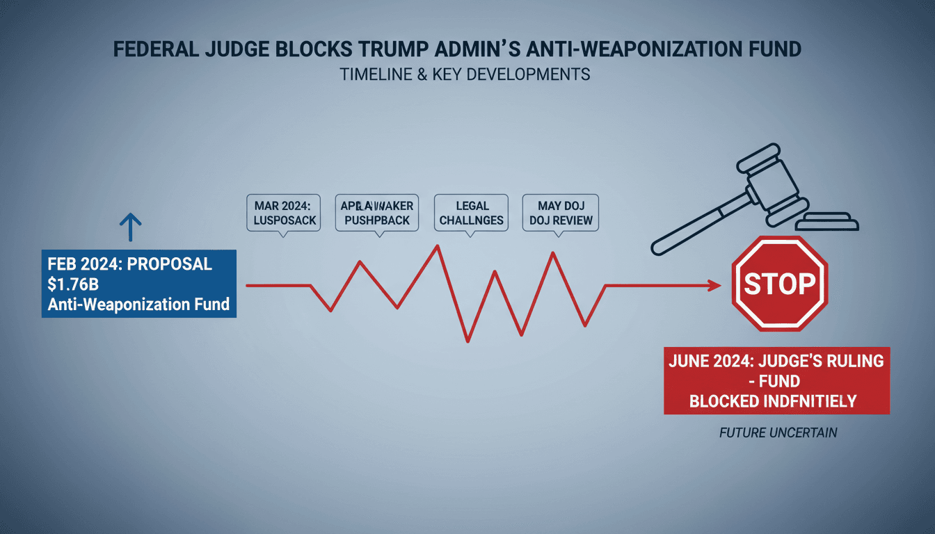 Federal Judge Blocks Trump Administration's Anti-Weaponization Fund