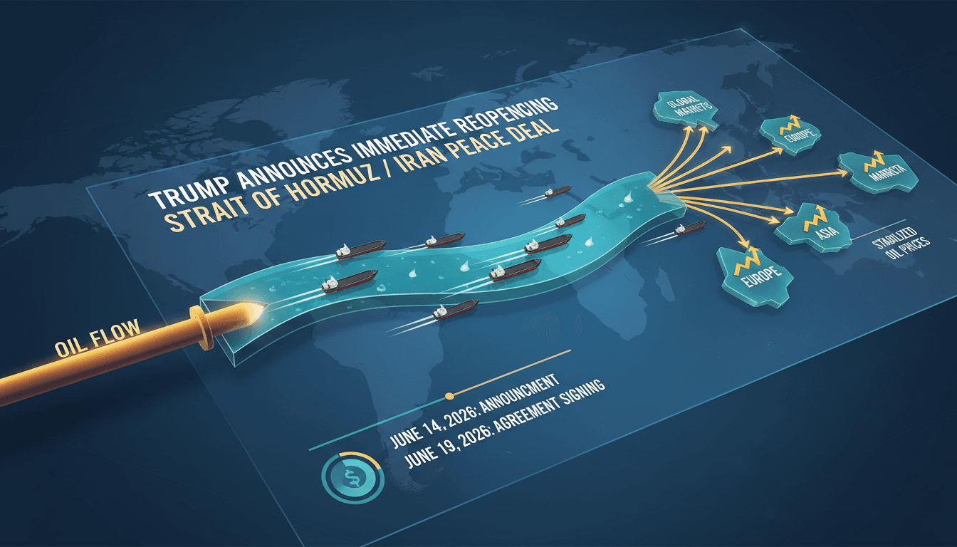 Infographic showing oil flow through the Strait of Hormuz and its significance for global trade and energy markets.