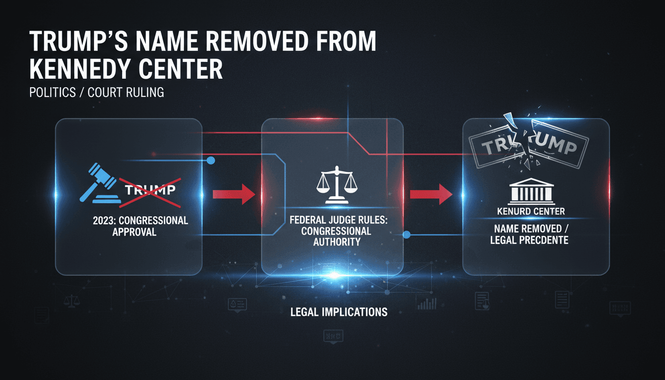 Trump's Name Removed from Kennedy Center Following Court Ruling