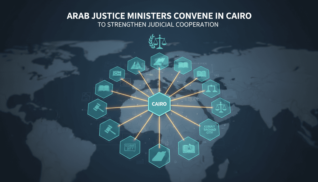 Arab Justice Ministers meeting in Cairo to discuss judicial cooperation.