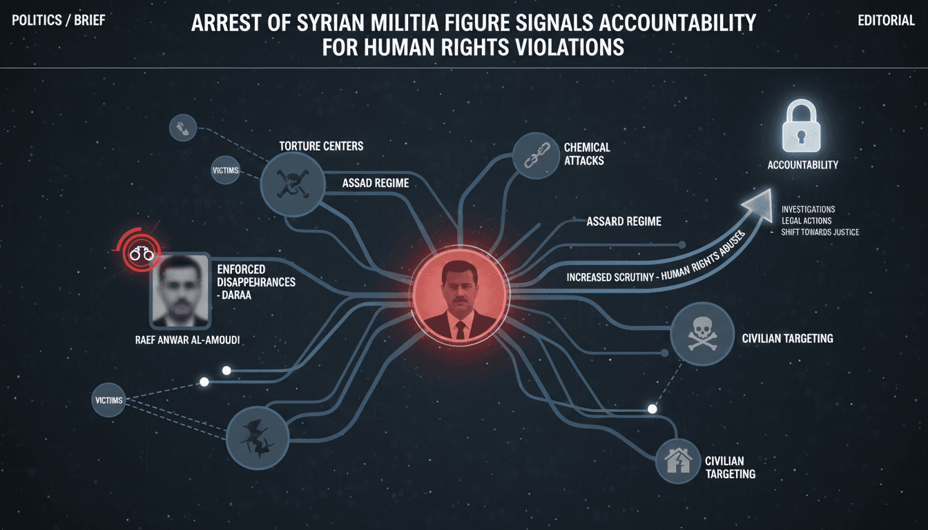Arrest of Syrian Militia Figure Signals Accountability for Human Rights Violations