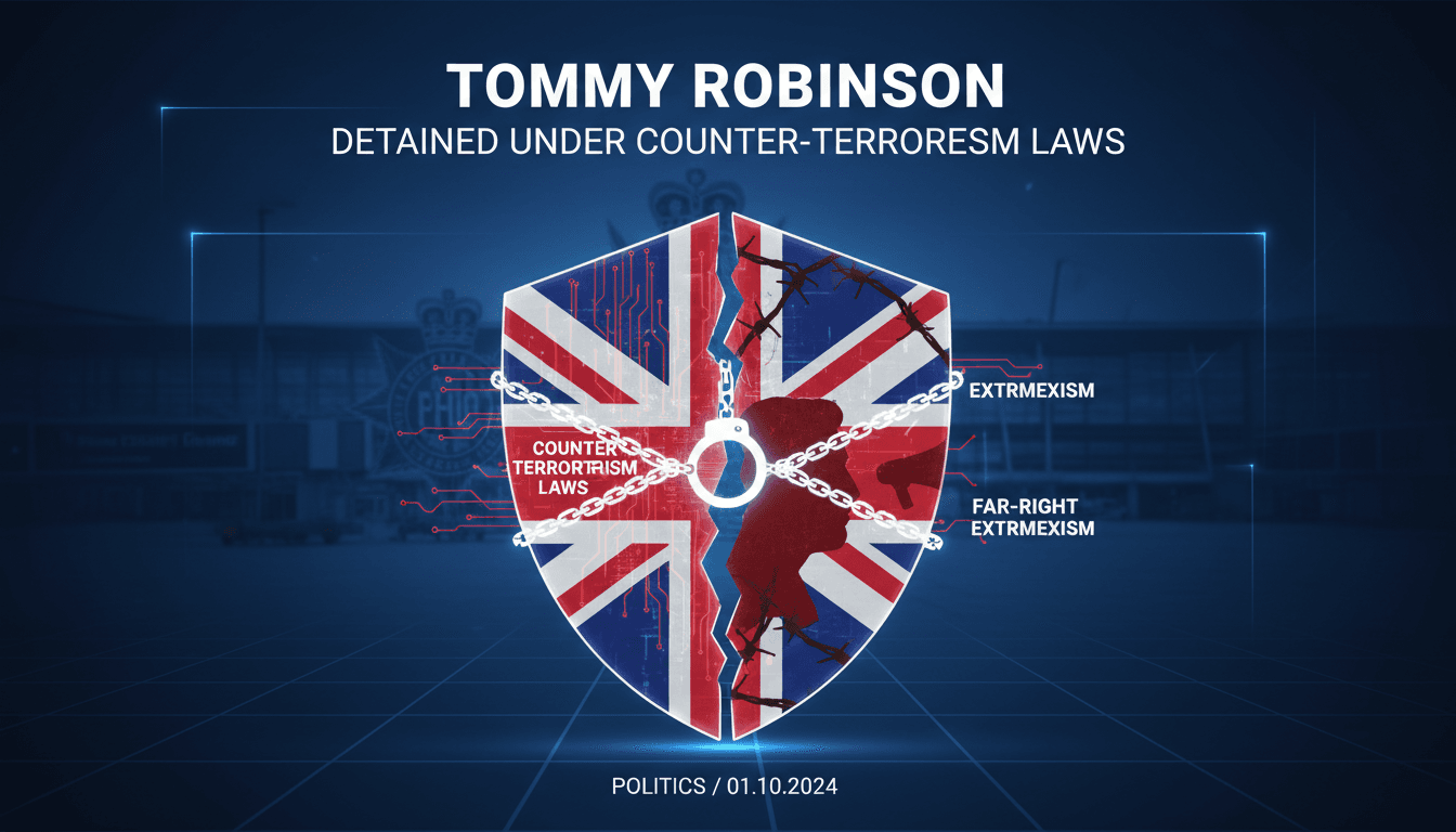 Tommy Robinson Detained Under Counter-Terrorism Laws at Heathrow Airport