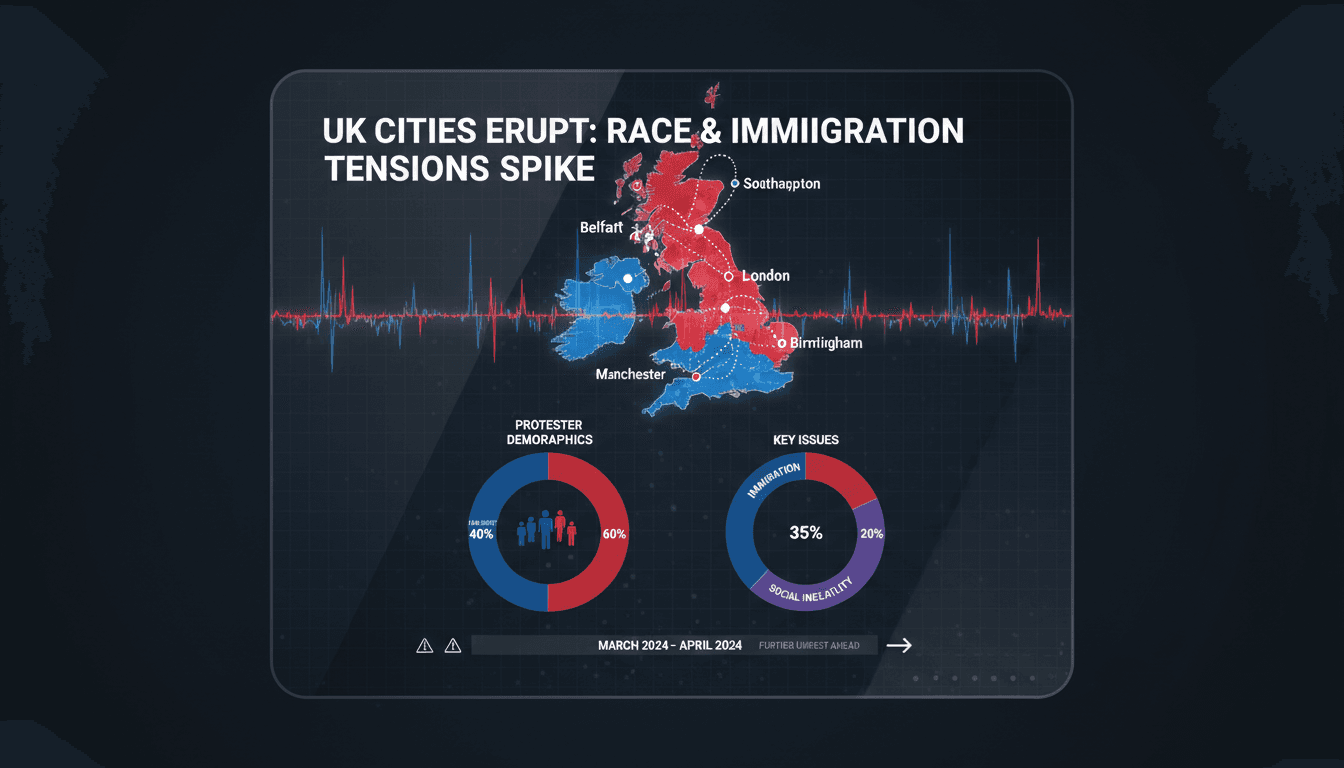 Protests Erupt Across UK Cities Amid Rising Tensions Over Race and Immigration