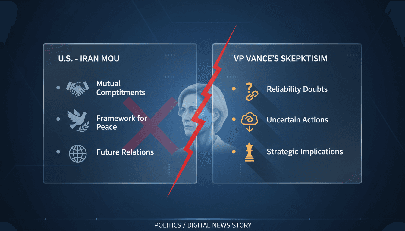 U.S. Vice President J.D. Vance discussing Iran memorandum of understanding