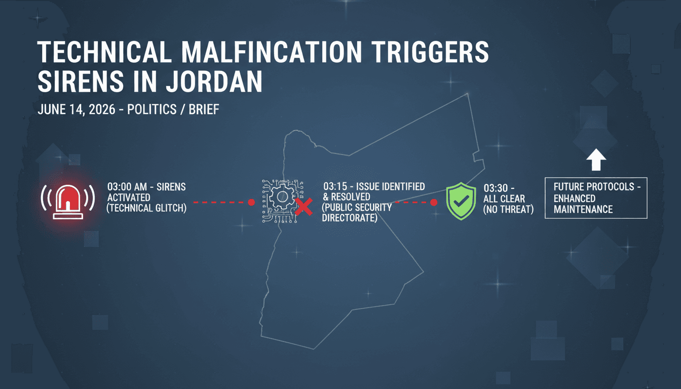 Technical Malfunction Triggers Sirens in Jordan