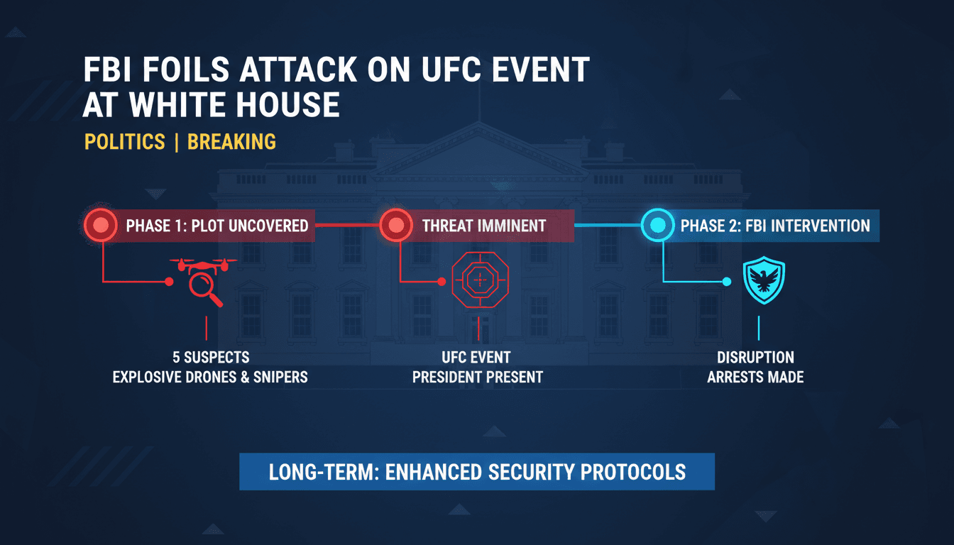 FBI agents at the White House during a security operation