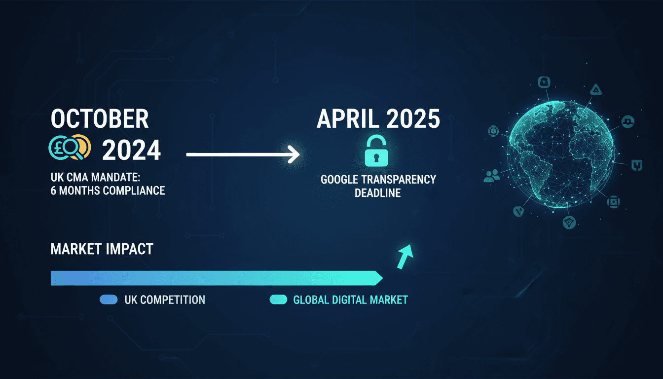 Google search ranking transparency mandate by UK CMA