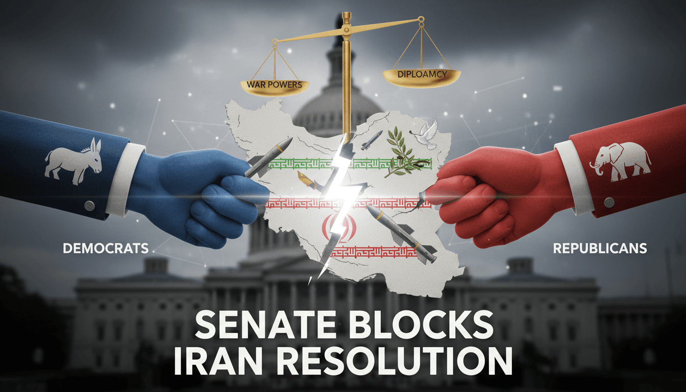 U.S. Senate chamber during a vote on military authority regarding Iran