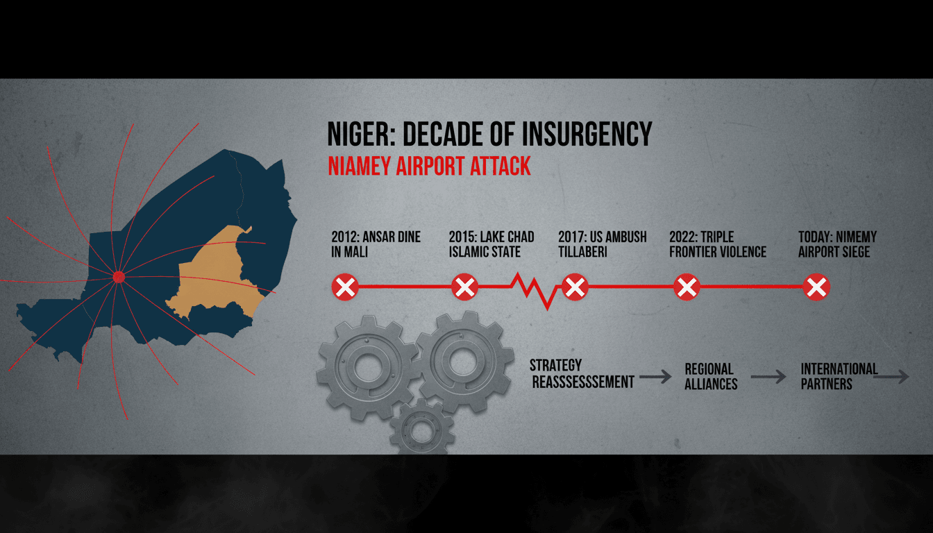 Gunmen attack Niamey airport in Niger, illustrating security challenges.