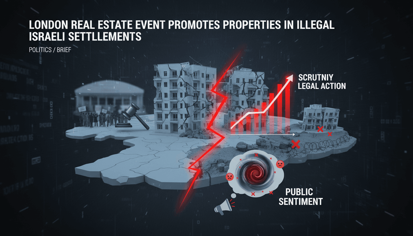 London Real Estate Event Promotes Properties in Illegal Israeli Settlements