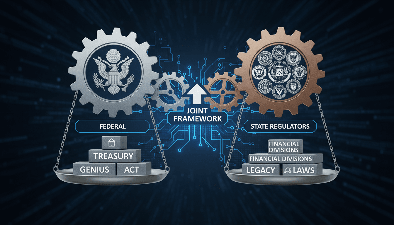 U.S. senators discussing stablecoin regulation and state involvement