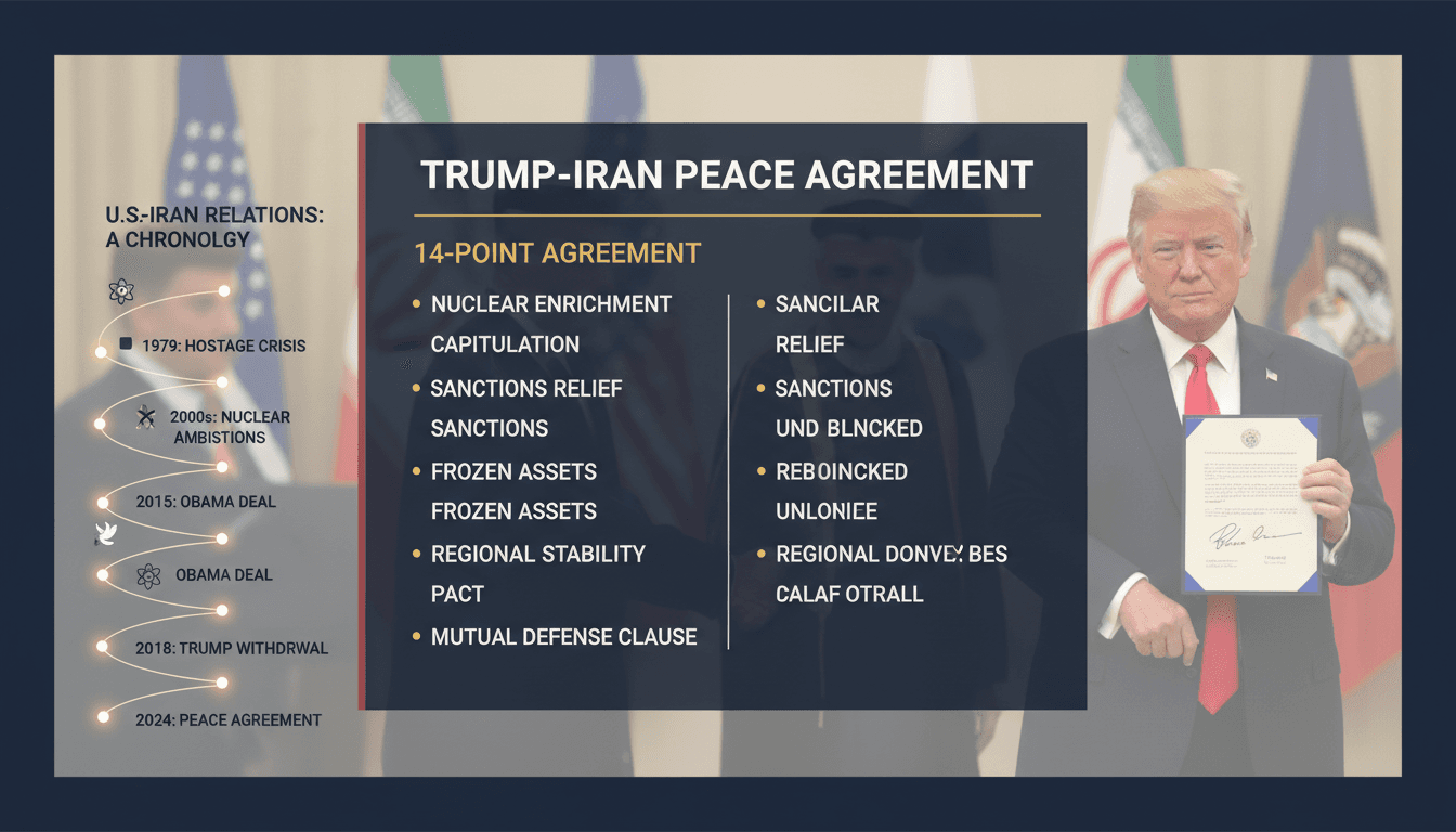 Trump Signs 14-Point Peace Agreement with Iran Amid Controversy
