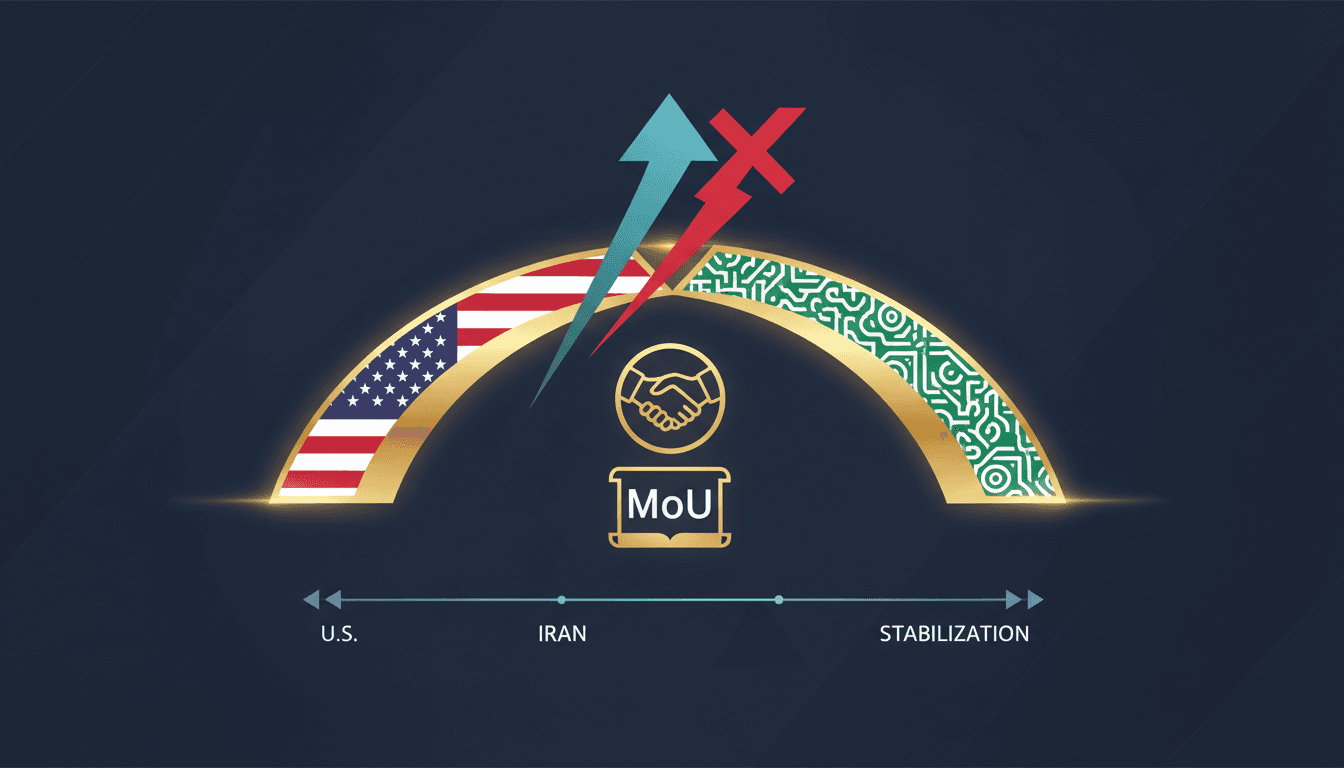 Iran's Supreme Leader Mojtaba Khamenei during a press conference on the MoU with the U.S.