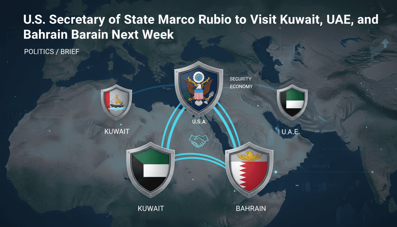 U.S. Secretary of State Marco Rubio during a diplomatic meeting in the Middle East.