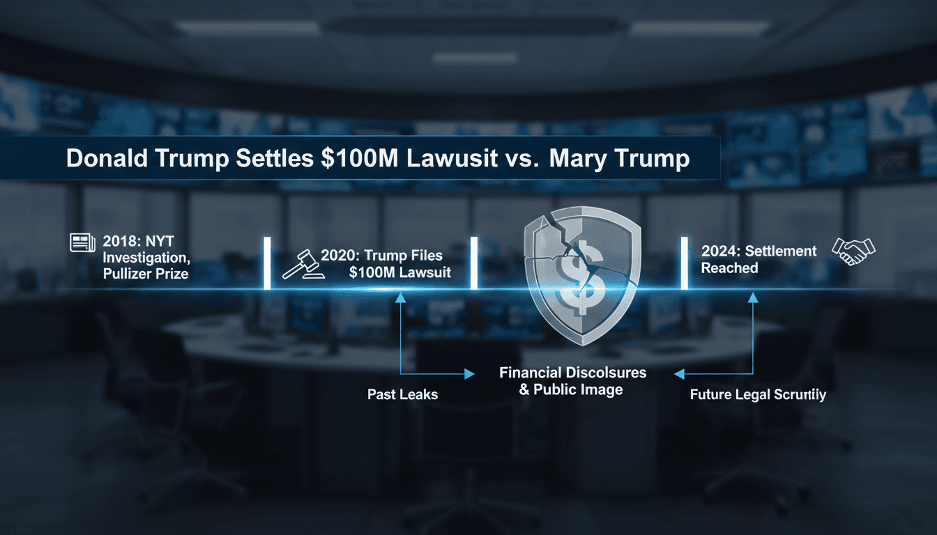 Donald Trump and Mary Trump in a legal dispute over financial leaks.